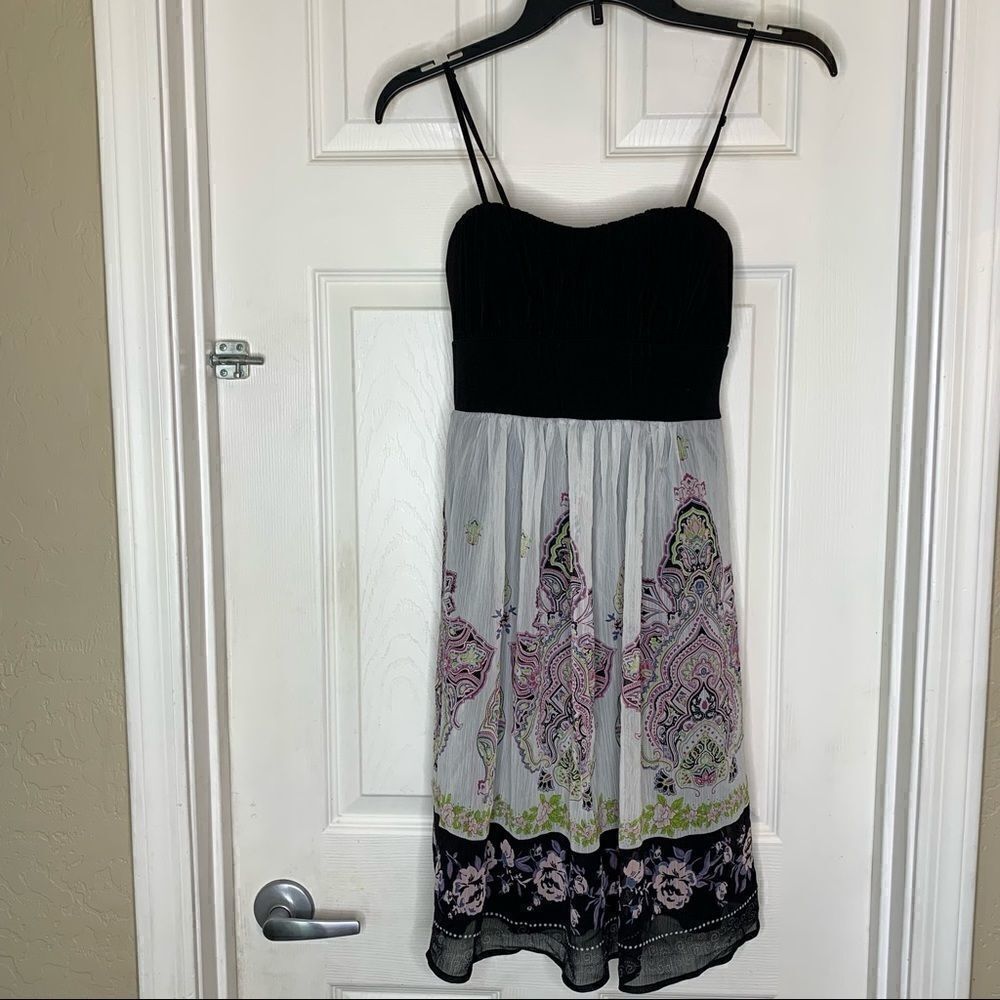 Trixxi Black Dress Print Design Size Medium